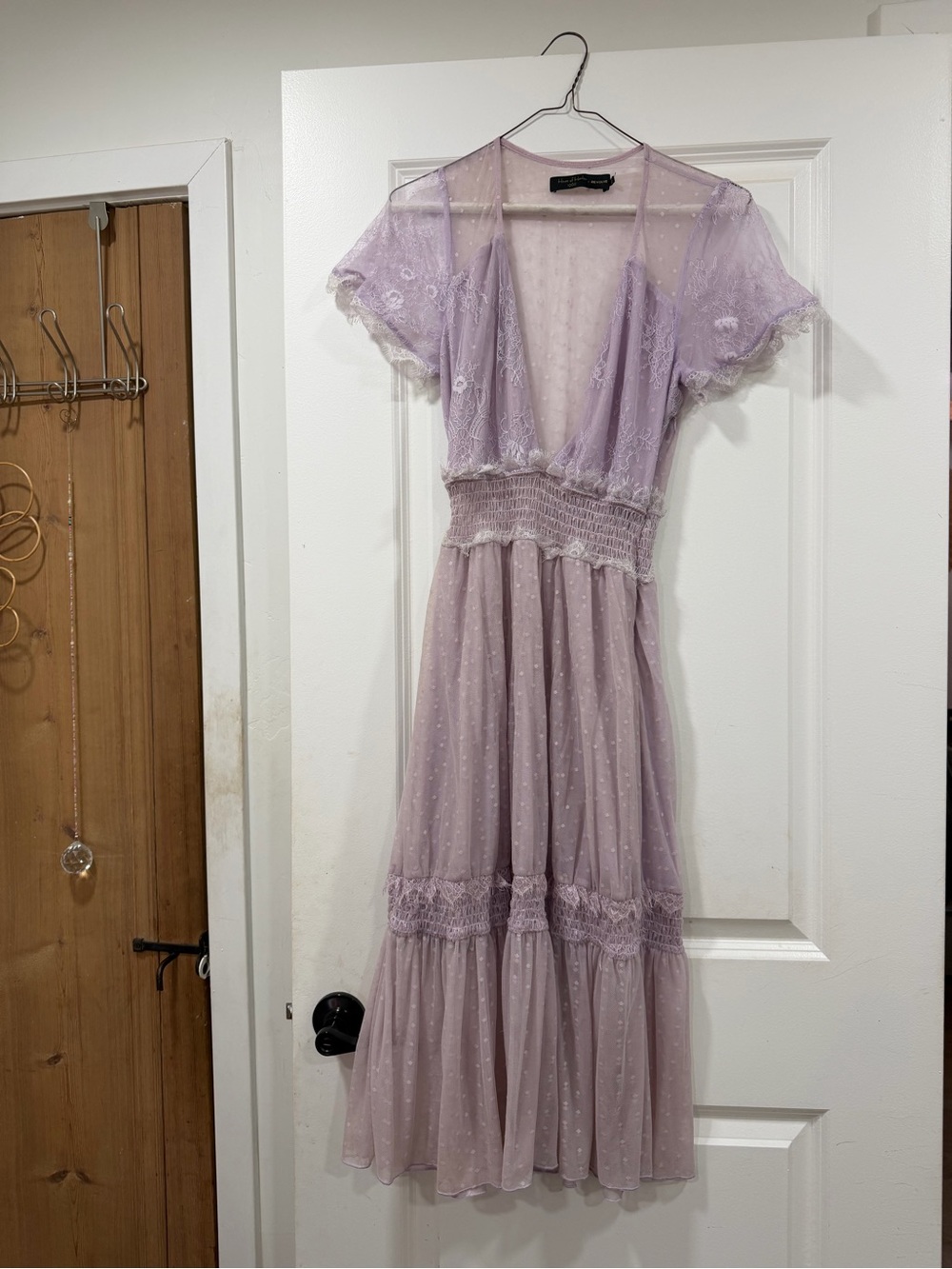 House of Harlow 1960 Lavender Lace Maxi Dress
